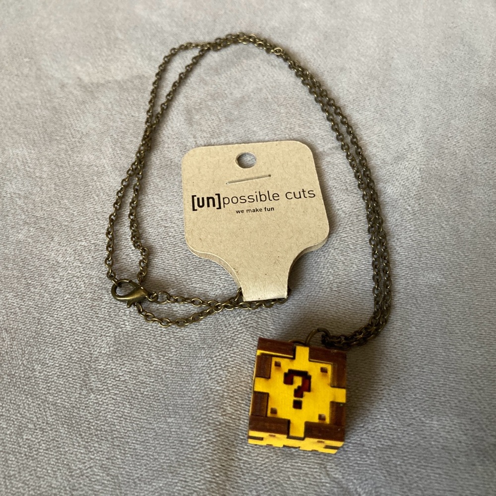 Super Mario question box necklace!